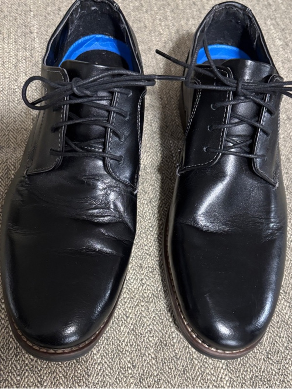 Nunn Bush Black Leather Derby Dress Shoes